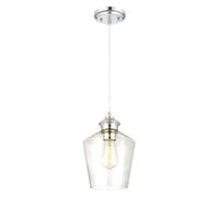 62055 Suspension verre et chrome avec LED, 6205540