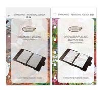 6218-24-25 Agenda personnel 1 semaine par 2 pages Motif fleurs et nature 2024 + 2025