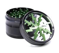 62mm 4 couches Pepper Pot Spice Tobacco Mill Zinc Alloy Metal Dry Herb Crusher Smoking Smoke Cigarette Accessories Herbal Grinder
