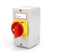 63 A 3 pôles Disjoncteur de charge 660 V avec boîtier de protection Commutateur rotatif 63 A 3 phases pour industrie Interrupteur de séparation étanche 63 A AC-21 A Interrupteur de charge robuste 63 A