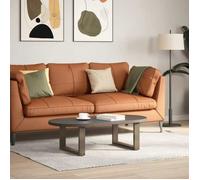 634306& Pieds de table basse - Haut de gamme - en U, 2 pièces, acier naturel, 50 x (30-31) cm