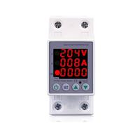 63A 230V 3IN1 Display Din rail adjustable over and under voltage protective device protector relay with over current protection CZAOINCU