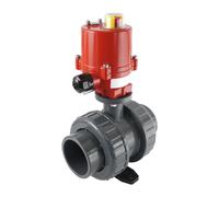 63mm 12V AC VDL 2 voies PVC Robinet à boisseau sphérique électrique