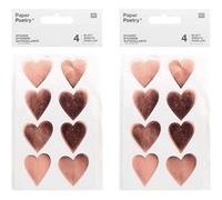 64 autocollants coeurs brillants rose doré - Rico Design Doré G