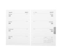 64 Feuilles Recharge Agenda Hebdomadaire A5 6 Anneaux 2027, Papier Blanc | Pages Datées à Décembre 2027, Calendrier Mensuel Intégré, Mini Aperçu Rapide, Usage Bureau