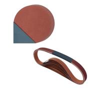 64 pièces/ensemble bande abrasive 1x30 pouces, 5 pouces disques de ponçage PSA oxyde d'aluminium