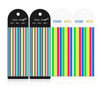 640 pièces Highlighter Long Strips, Notes Adhesive Transparent Onglet Marque d'Indexation Adhésifs Marqueurs de Pages pour Annoter des Livres Note d'Index Mémoire Bureau École (8 Couleurs)