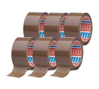 tesa Ruban adhésif d'emballage tesaPack PP Silencieux 50 mm x 66 m Marron - Lot de 6