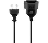 [64616] Goobay Rallonge Europlug, 2 m, noir Europlug (type C, CEE 7/16) > pri...
