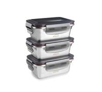 Lacor Set 3 Récipients Alimentaires Ecoinox Micro-Ondes 18/10 - 260 Ml