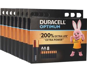64x Duracell MN1500 AA Mignon Batterie Optimum (8x 8er Blister)