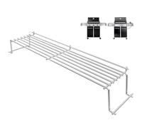 65054 68.3CM Rack de Réchauffement surélevé chromé pour Weber Genesis 300 (3 Brûleurs), Genesis E320 E330 S310 S320 S330, pièce de remplacement pour 81323, 62749