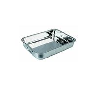 IBILI 651440 Plat à rôtir en Inox avec anses pliantes métalliques 40x28x7 cm Classique