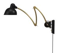 6559 W Kaiser idell Applique murale Fritz Hansen Noir mat / laiton - FRITZ HANSEN 6559 SCHW MAT MES