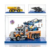 65x25x30 Vitrine pour Lego Dune Ornithopter 10327,42114 42128 42157 75315 | pour Collection Camion,Grande,Transparent Acrylique,Antipoussière,Facile Installer,Base Bleue