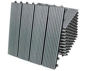 66 Carreaux de terrasse WPC 30 x 30 cm - Gris