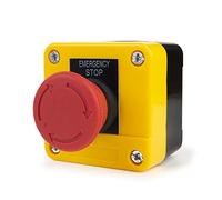 660 V 10A Bouton Poussoir d'Arrêt d'Urgence, Interrupteur d'Arrêt d'Urgence en Plastique Rouge Coup de Poing Arret Durgence Champignon D'arrêt Bouton 22mm NC