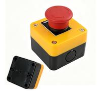 660V 10A Bouton Poussoir d’Arrêt d’Urgence,Champignon Rouge, Interrupteur d'Arrêt d'Urgence en Plastique Rouge Coup de Poing Arret Durgence Champignon D'arrêt Bouton 22mm NC