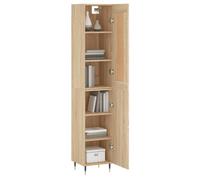 (6624)Meuble rangement - Buffet haut - contemporain - Chêne sonoma 34,5x34x180 cm Bois d'ingénierie ,poid:34.65 kg