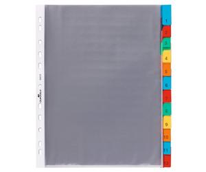 [6633-19] DURABLE Intercalaires Repertoire à Pochettes 12 Touches Colorées Tr...