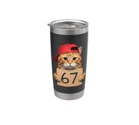 67 Cat Shirt Garçons Filles Teen 67 Mem avec Chat Six Seven Gobelet isotherme en acier inoxydable double paroi
