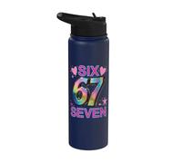67 Six Seven 6-7 Sweet Italian Brainrot Kids Meme Shirt Stainless Steel Insulated Water Bottle