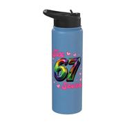 67 Six Seven 6-7 Sweet Italian Brainrot Kids Meme Shirt Stainless Steel Insulated Water Bottle