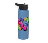 67 Six Seven 6-7 Sweet Italian Brainrot Kids Meme Shirt Stainless Steel Insulated Water Bottle