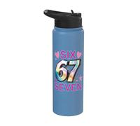 67 Six Seven 6-7 Sweet Italian Brainrot Kids Meme Shirt Stainless Steel Insulated Water Bottle