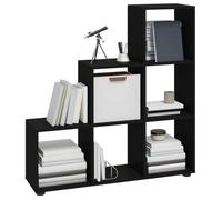 [67338]Bibliothèque - Étagère Haute moderne - MOBILIERCLASSIC - escalier Noir 107 cm Bois d'ingénierie,Poids:20.6 Kg