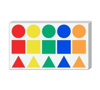 675 Pièces, 50mm - Gommettes Autocollantes Formes Geometriques Grandes | 3 Formes, 8 Couleurs