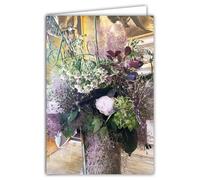 68-4033 Carte Photo Bouquet de Fleurs Blanc Rose Violet -Format fermé 17x11,5cm -Intérieur blanc pour écrire votre Message Vœux Souhaits -Livré avec une Enveloppe -Création et Fabrication Française
