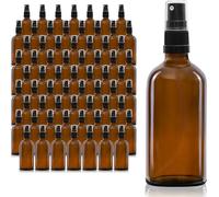 68 x 100ml vaporisateur, verre brun, atomiseur noir
