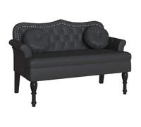 [6845840]Banc de Salle à Manger - Banc banquette d'entrée Chesterfield Noir 120,5x65x75 cm Simili cuir,Poids:18.7 Kg