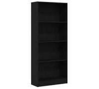 684813& Bibliothèque/étagère à livres en chêne noir - 60 x 24 x 143 cm - En - Bois - Panneaux de particules