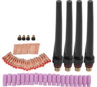 68pcs Kit de soudage TIG Lentille de gaz arrière Accessoires de buse de soudage WP -17/18/26
