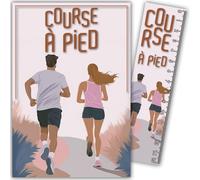 69-1026 Carte Coureur Coureuse Course à pied Running Sportif Sportive - Avec Marque-page/Règle de 15cm en papier et Enveloppe Blanche Format 12x17,5cm -Cadeau Anniversaire ou Fête -Fabriqué en France
