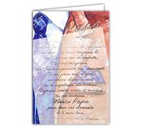 69-3038 Carte pour Papa - Grand Texte avec Mots en Dorure - Or Doré Brillant - avec Enveloppe Couleur Assortie - Format fermé 11,5x17cm - Fabriqué en France