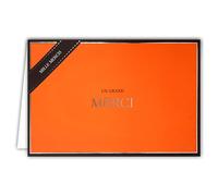69-5166 Carte de Remerciements Un Grand Merci Mille Mercis - Carte de Vœux Prestige en Or Doré Brillant - Idée Cadeau Élégante - Avec Enveloppe Blanche - Format 12 x 17,5 cm - Fabriqué en France