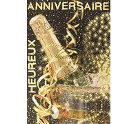 69-7076 Carte Félicitations pour votre Mariage 2 Deux Flûtes Bouteille Seau Champagne Vin blanc Pétillant Bulles Etoiles Or Dorées Fête Fabriqué en France