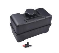 691993 Lot de 2 réservoirs de carburant de rechange avec bouchon et vanne d'arrêt pour déchiqueteuse à bois, motoculteur, réservoir de montage à distance en plastique de 4 litres, noir