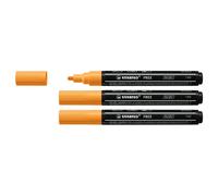 [692/754-3] STABILO Lot de 3 Marqueurs pointe moyenne FREE acrylic T300 orange