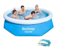 Bestway Piscine hors sol ronde Fast Set 244 x 61 cm Bleu 57448