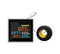 6IN1 Digital Display Square Voltmeter Ammeter Ampere Current Voltage Frequency Meter Kwh Signal Light lndicator NWPNLXEA(AC 250-450V)