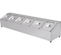 6in1 Étagère supérieure en acier inoxydable pour récipients GN avec couvercle (lavable au lave-vaisselle)