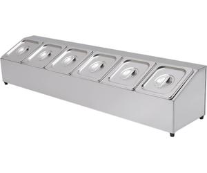 6in1 Étagère supérieure en acier inoxydable pour récipients GN avec couvercle (lavable au lave-vaisselle)