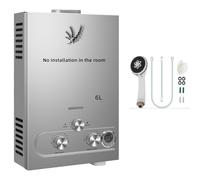 6L Chauffe Eau à Gaz,6 L/min,Instantané Chauffe Bain à Gaz Propane ou Butane,12KW Chaudière Instantanée à GPL avec Mode Hiver et Mode été pour Maison Camping Caravane