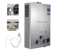 6L Chauffe-Eau à Gaz GPL,16kW Chauffe Eau Instantané Gaz | Protection Contre La Surchauffe,Avec Pomme De Douche Et Plomberie,Brûleur de Chaudière pour Camping,RV,Maison