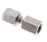 6L & M10x1 en acier inoxydable Raccord à compression droit avec filetage femelle 315 bar ISO 8434-1