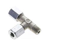 6L & R1/8'' Acier zingue Raccord en T à angle droit avec filetage mâle 315 bar ISO 8434-1